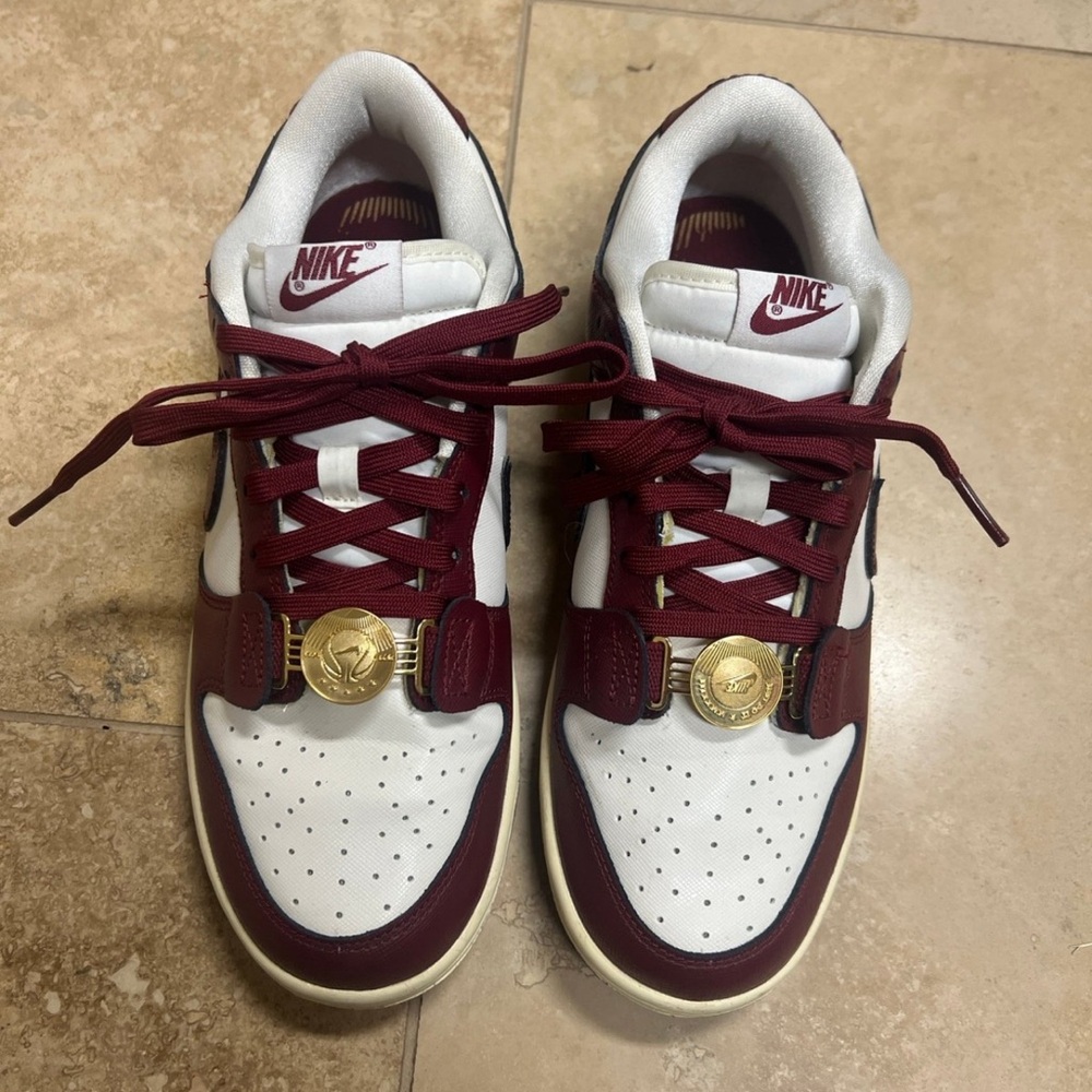 Nike Burgundy and White Sneakers